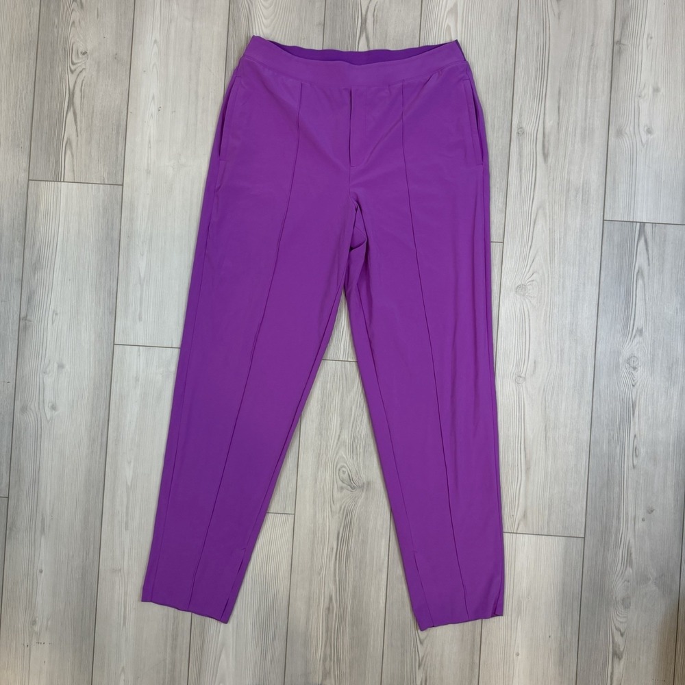 Athleta Brooklyn Heights Pant Size 14 Tall 14T Purple Pull On Stretch #882642‎
